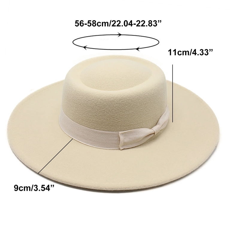 Qicasul Unisex Wide Brim Felt Fedora Hat Classic Jazz Cap  display picture 3