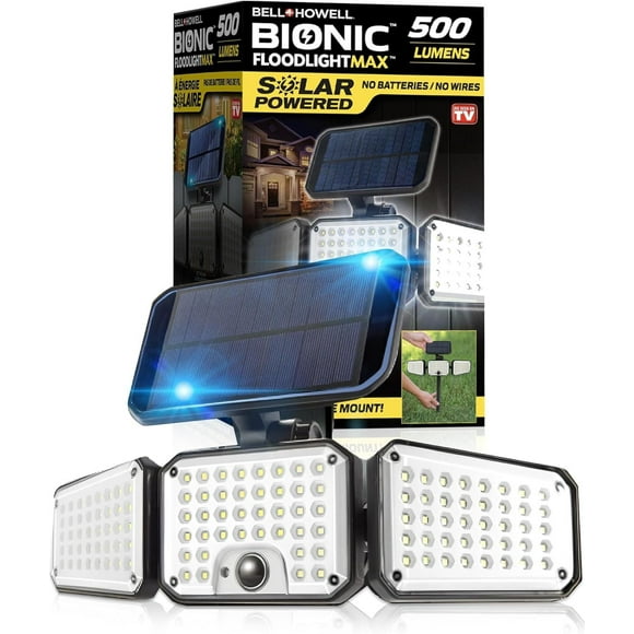 Bell and Howell Bionic Floodlight Max Solar Powered 500 Lumens Light