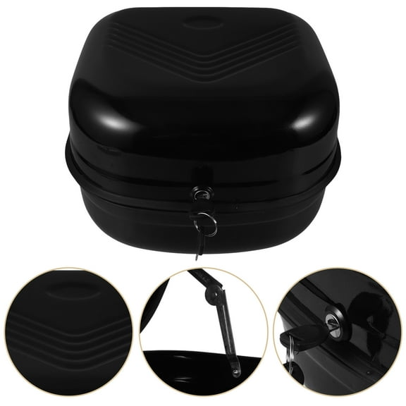 LOLIPPYY 1Set Thick Iron Motorcycle Trunk Sleek Design and for Storage 11.8x11x8in