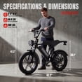 thumbnail image 3 of Adult Electric Bicycles with 65 Miles Max Range,Peak 1500w Motor Electric Bike & E Bike 48V 15Ah Removable Battery,Electric Mountain Bike with 7 Speeds Max 28Mph for Adults & Teens,BLACK, 3 of 10