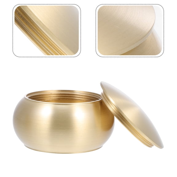 Mobutofu Small Tea Storage Jars Golden 1Set 2.2x2.2x1.3in For Tea Bags present