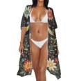 thumbnail image 3 of HELLHERO High Quality Fabrics Swim Coverup for Resort Breathable Loose Ladybug Floral Pattern, 3 of 6