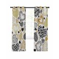 thumbnail image 7 of Valentine's Day Blackout Curtains for Bedroom, Romantic Love Heart Roses Abstract Black Gold Thermal Insulated Kitchen Drapes with Grommets, Light Blocking Window Treatment, 2 Panels 42" x 54", 7 of 7