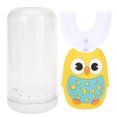 thumbnail image 5 of Cepillo de dientes en forma de U para niños, eléctrico, recargable, IPX7, resistente al agua, cepillo de dientes para niños, amarillo, 5 of 5