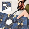 thumbnail image 6 of Yayeee Faucet Mat for Kitchen Sink 14.7" Diatomite Long Splash Guard Pad, Blue Geometric Pattern, 2 Pack, 6 of 7