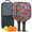 Pioneer Flower Floral, variant on Pickleball Paddles Set,Pioneer Flower Floral Print Pattern Fiberglass Surface Pickleball Racket Set with 2 Indoor Outdoor Pickleball Balls and Pickleball Bag,Pickle-ball Equipment