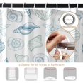 thumbnail image 4 of Nautical Coastal Shower Curtain, Conch Seashell Starfish Bathroom Curtain, Underwater Marine Ocean Theme Shower Curtain Set with 12 Hooks for Bathroom, 72" Wx72 L, 4 of 6