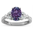 thumbnail image 2 of Star K � Oval 8x6 Simulated Alexandrite Marquee Design Engagement Promise Ring, 2 of 9