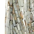 thumbnail image 6 of 12" x 29" Gray Mother of Pearl Shell Swirl Abstract Sculpture with Black Base, by DecMode, 6 of 14