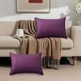 thumbnail image 6 of Btomtd 19.6x11.8 in Water Proof Rectangle Outdoor Pillow Cover Solid Color Decorative Pillowcase Backrest Cushion Cover Pillow Case for Household, Purple, 6 of 8