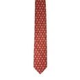 thumbnail image 2 of ROMARIO MANZINI White Flower on Coral Red PRINTED DESIGN TIE, 2 of 3
