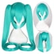 thumbnail image 4 of Vocaloid Hatsune Miku Wig Beginner Future Cosplay Wig With 2 Ponytail Long Straight Wigs, 4 of 4