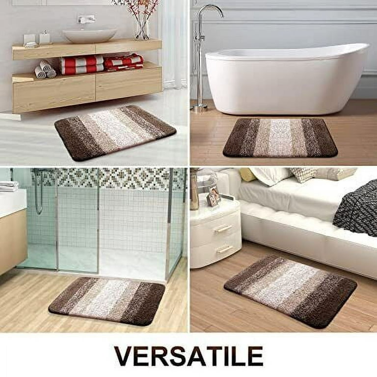  Color G Brown Bathroom Rugs - Upgrade Your Bathroom with Soft  Plush Dark Brown Microfiber Bath Mat - Non Slip, Absorbent, Washable, Quick  Dry, 24”x36” Bath Rug Bathroom Carpet for Shower 