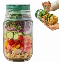 The Original Salad Pod, Portable Salad Jar,Salad Container Side Open with Lid, Suitable for Work, Outdoor, Travel