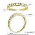 thumbnail image 4 of Vir Jewels 1/2 CTTW Classic Diamond Wedding Band in 14K Yellow Gold Channel Set Size 9 Female Adult, 4 of 7