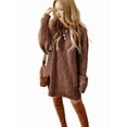 thumbnail image 3 of New Arrivals 2025: Women's Oversized Knit Dresses - Casual Long Sleeve Cable Knit Pullover Dresses with Lantern Sleeves, 3 of 8