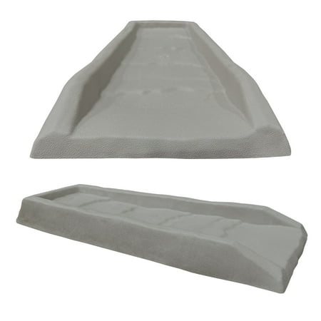 Master Mark Splashblock, Gutter Downspout extension, Splashguard, Foundation Water Diverter, Gutter Guard, 24" (2-Pack) Gray, 32324