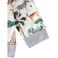 thumbnail image 3 of Baby 2Pcs Spring Outfits Animal Tree Print Hoodie and Pants Set, 3 of 9