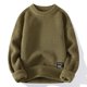 thumbnail image 4 of Casual Men's Round Neck Sweater Solid Color Texture Warm Knit Slim Fit Pullover Sweater Fashion New Winter, 4 of 5