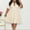 1-Beige, variant on Women Plus Size Shirt Dress Lapel V Neck Short Sleeve Button Down Dresses Casual Fashion Business Ruffled Hem Dress