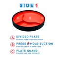 thumbnail image 3 of STAYnEAT Suction Plate 2n1 Divided/Scoop Dish Non-Slip Plate Guard USA! Red (S), 3 of 4