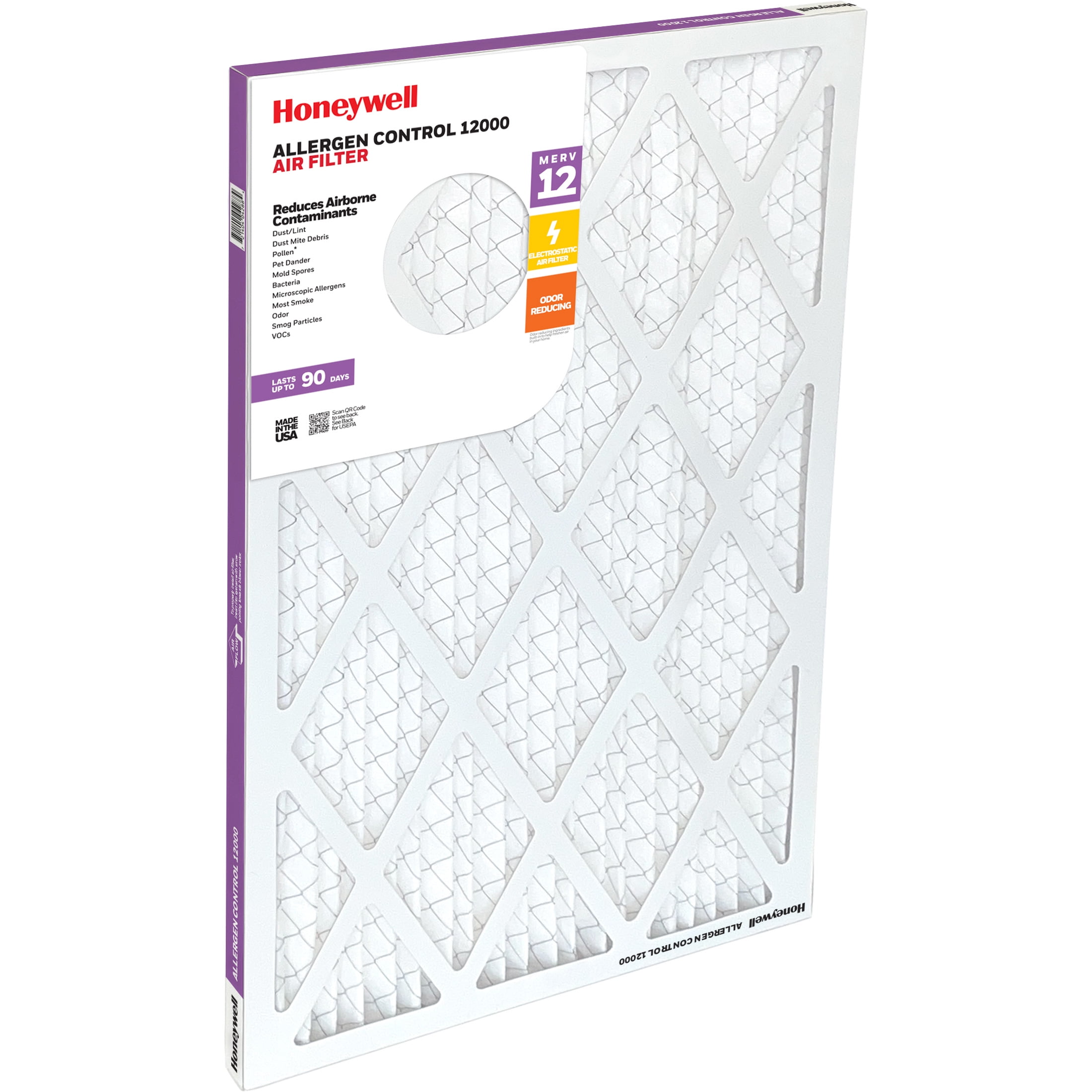 (2 pack) 14x24x1 HONEYWELL Allergen Control 12000 MERV12 Air Filter P1