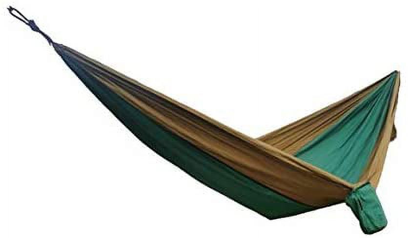 Ovente Outdoor Camping Hammock 485 Pounds Capacity with 2 Meter Rope and Parachute Grade Nylon, Heavy Duty Carabiner and Free Hammock Bag Gear, with Tree Straps for Easy Installation, Green HKA95G