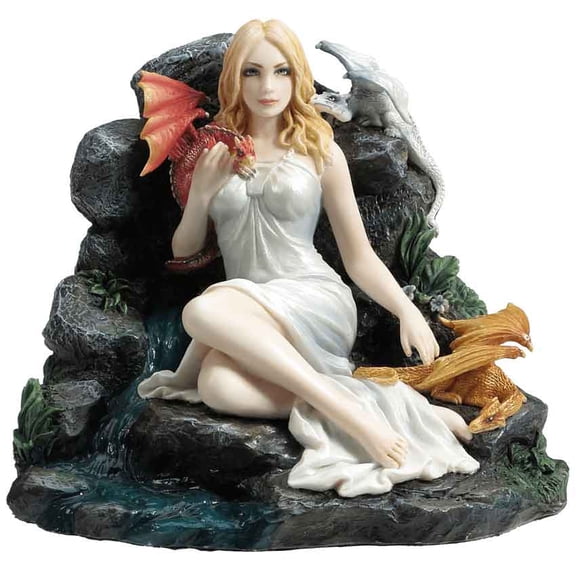 Maiden and Dragonlings Statue by Medieval Collectibles