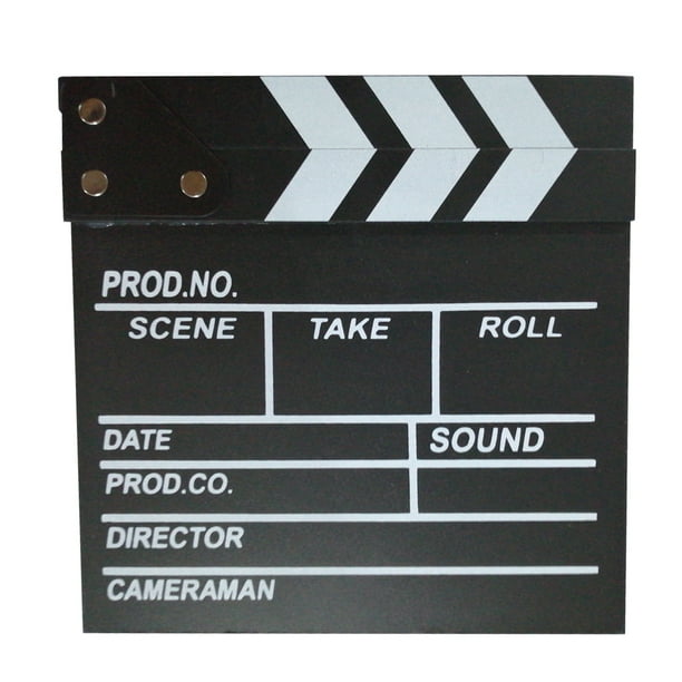 Seitruly Clapperboard de película, accesorio, placa de aviso, patrón impreso, resistente, grabación de vídeo, Director, claquetas, tableros de Electrónica como se muestra 20x20x1.5 cm