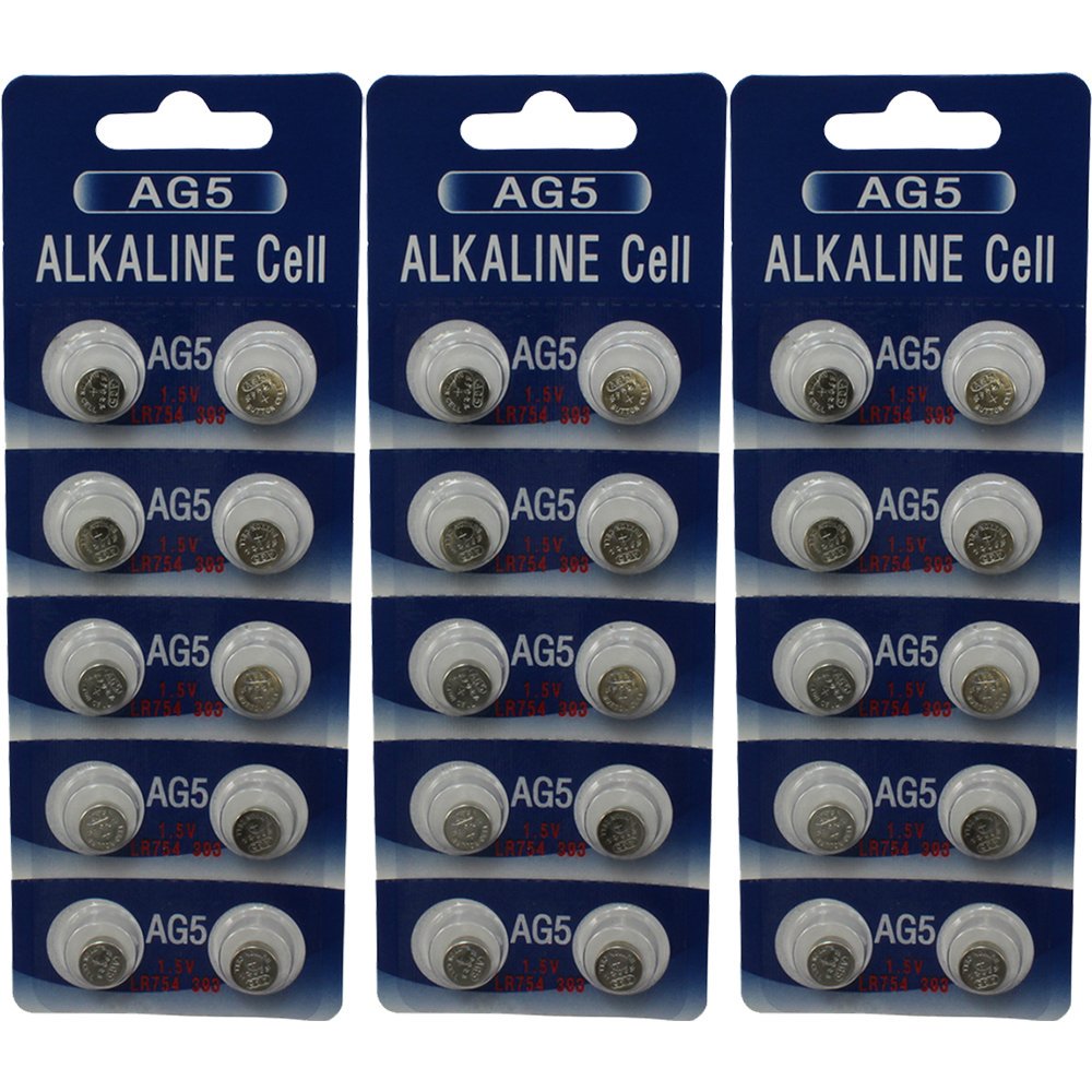 (30) AG5 LR754 393 SR754 Alkaline Battery