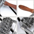 thumbnail image 3 of Stainless Steel Lattice Roller Cutter,pizza Pastry Wheel Roller Dough Cutter Kitchen Cooking Pastry Cutter Baking Tools With Wood Handle For Pie Pizza, 3 of 5