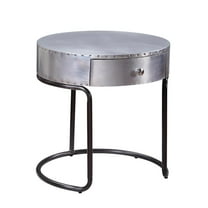 ACM-84882 - ACME Brancaster End Table w/Drawer, Aluminum