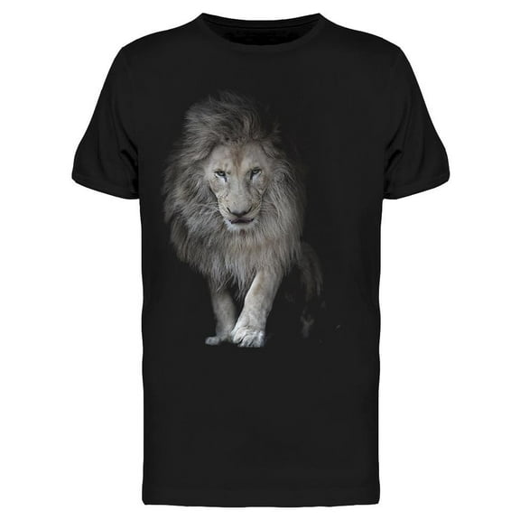 Dramatic Lion Portrait T-Shirt Men -Image by Shutterstock, Male XX-Large