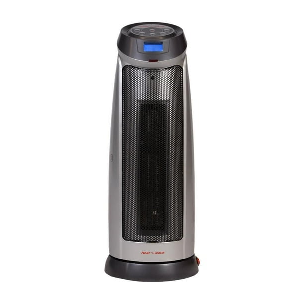 Calefactor de Torre Heat Wave Eléctrico 2 en 1 Plata