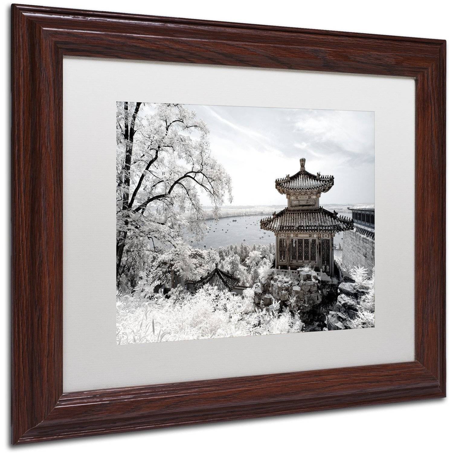 Trademark Fine Art "Silent Day" Canvas Art by Philippe Hugonnard, White Matte, Wood Frame