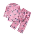 thumbnail image 2 of SILVERCELL 1-6T Toddler Girls Pajamas Sets Satin Silk Button Down Shirts Top Pants 2-Piece Pjs Sleepwear Loungewear, 2 of 7