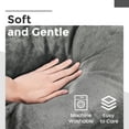 thumbnail image 7 of MOOFUN Sherpa Fleece Throw Blanket, Soft Fluffy and Durable blanket for both Sofa and Bed Silver Grey 60inch x 80inch, 7 of 7