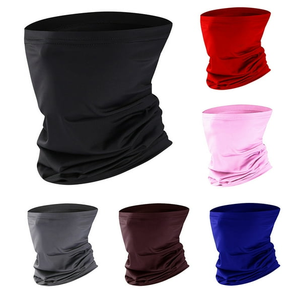 SPRING PARK Unisex Solid Color Face Clothing Neck Gaiter Mask – Non Slip Light Breathable for Sun Wind Dust Cycling Scarf