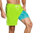 thumbnail image 3 of Mens Swim Trunks Bathing Suit Inseam Compression Liner Beach Swim Shorts Swimwear Quick Dry Pocket,Color:B,S, 3 of 5