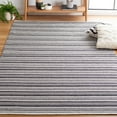 thumbnail image 2 of SAFAVIEH Montauk Marta Striped Cotton Area Rug, Black/Ivory, 4' x 6', 2 of 9