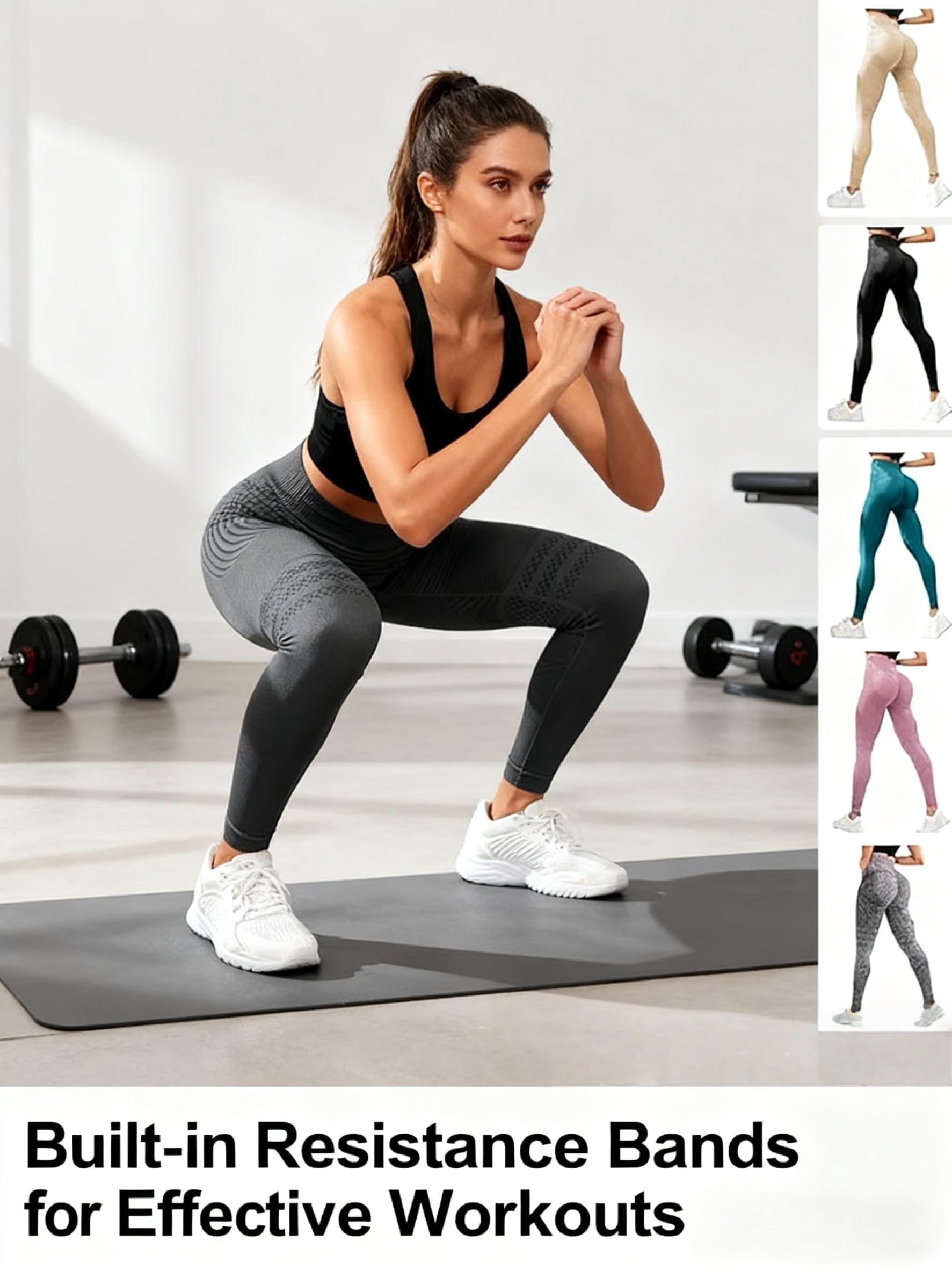 Vitaliana Leggings, 3D Cellulite Leggings for Women, High Waist Compression Leggings for Women, Yoga, Gym, Workout
