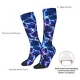 thumbnail image 4 of Fotbe Blue Lightning1 Calcetas Divertidas Estampadas para Hombre y Mujer, Calcetas de Algodón hasta la Rodilla para Caminar, Correr, Enfermería y Embarazo, 4 of 6