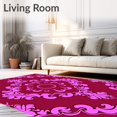 thumbnail image 2 of ODIKA 4'x6' Machine Washable Non-Slip Area Rug, Elegant Symphony Damask Traditional Luxe High Traffic Rug, Pink, 467560, 2 of 7