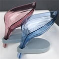 thumbnail image 4 of LKZQHMC Self Draining Soap Holder, Leaf-Shaped Bar Soap Dish with Stand, Bar Saver Suitable for Bathroom, Tub, Kitchen Sink, Removable,Easy to Clean & Keep Dry, Purple, 4 of 8