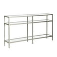 thumbnail image 2 of Evelyn&Zoe Sivil 55" Wide Rectangular Console Table, Satin Nickel, 2 of 9