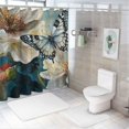 thumbnail image 7 of Patifu Flowers Butterfly Shower Curtain for Bathroom Modern Decor with Hooks 60"x72, 7 of 7