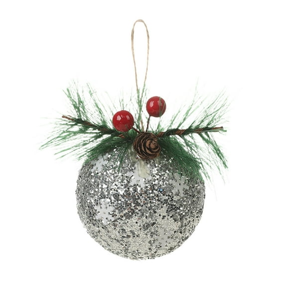 CuiLiyq Large Christmas Ball Ornaments, Plastic Giant Christmas Ornament, for Indoor Outdoor Party Xmas Tree Decor (5.1" x 3")