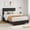 Gray, variant on Twin XL Size Bed Frame with Upholstered Platform and Adjustable Headboard, Heavy Duty Wooden Slats – Noise-Free, No Box Spring Needed – Easy Assembly