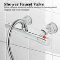 thumbnail image 4 of Chrome-Plated Thermostatic Shower Faucet Mixing Control Valve for Bathroom, 4 of 8