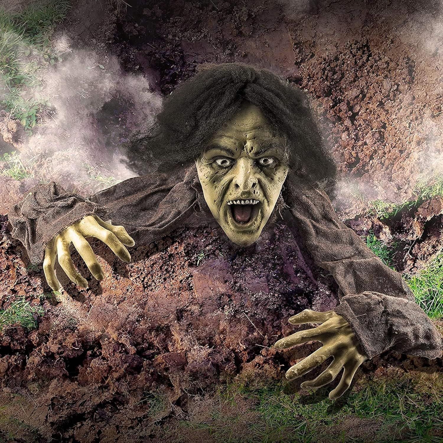 Crawling Zombie Halloween Decoration with Realistic Design for Haunted House Props